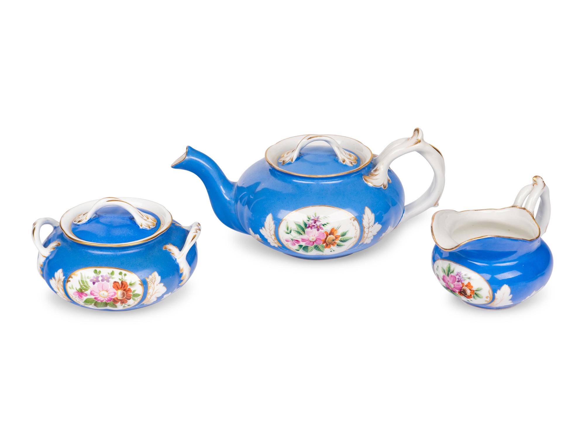 A Russian Porcelain Tea Service