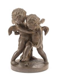 A French Patinated Bronze Figural Group Height 17 1/4 inches. — AFTER CLODION