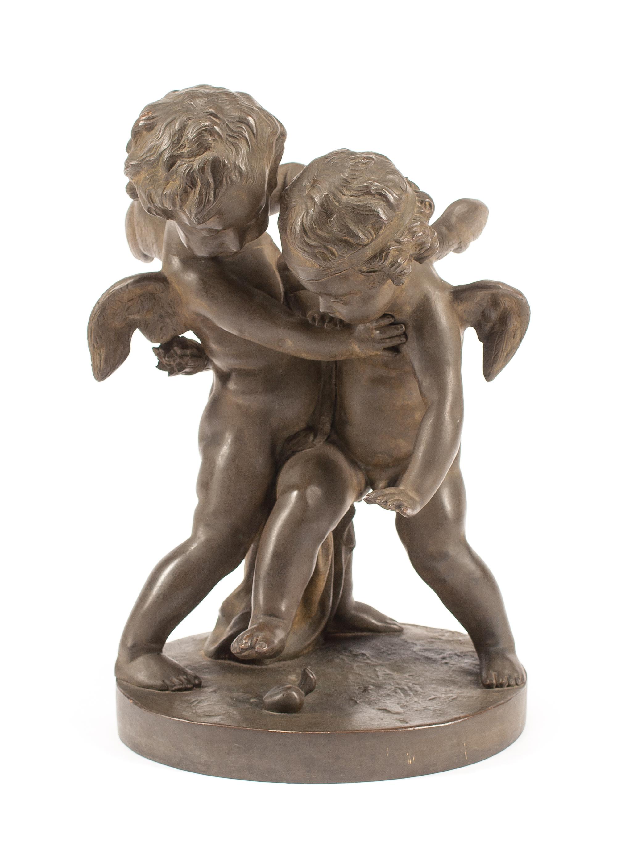 A French Patinated Bronze Figural Group Height 17 1/4 inches. — AFTER CLODION