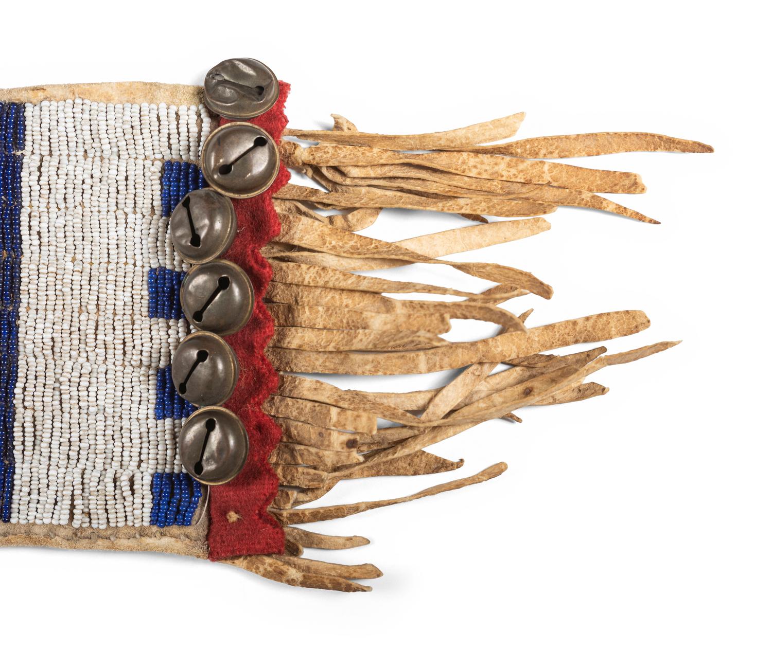 Sioux Beaded Hide Saddle Blanket