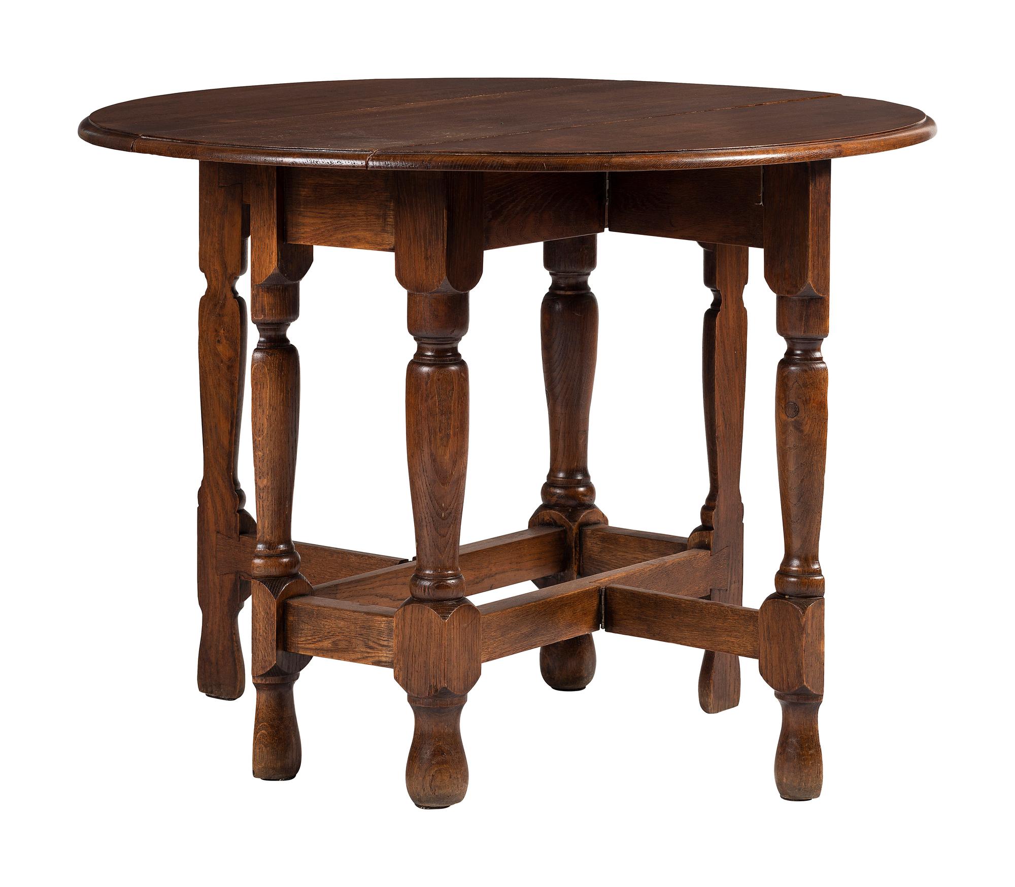 A William and Mary Style Oak Gateleg Table