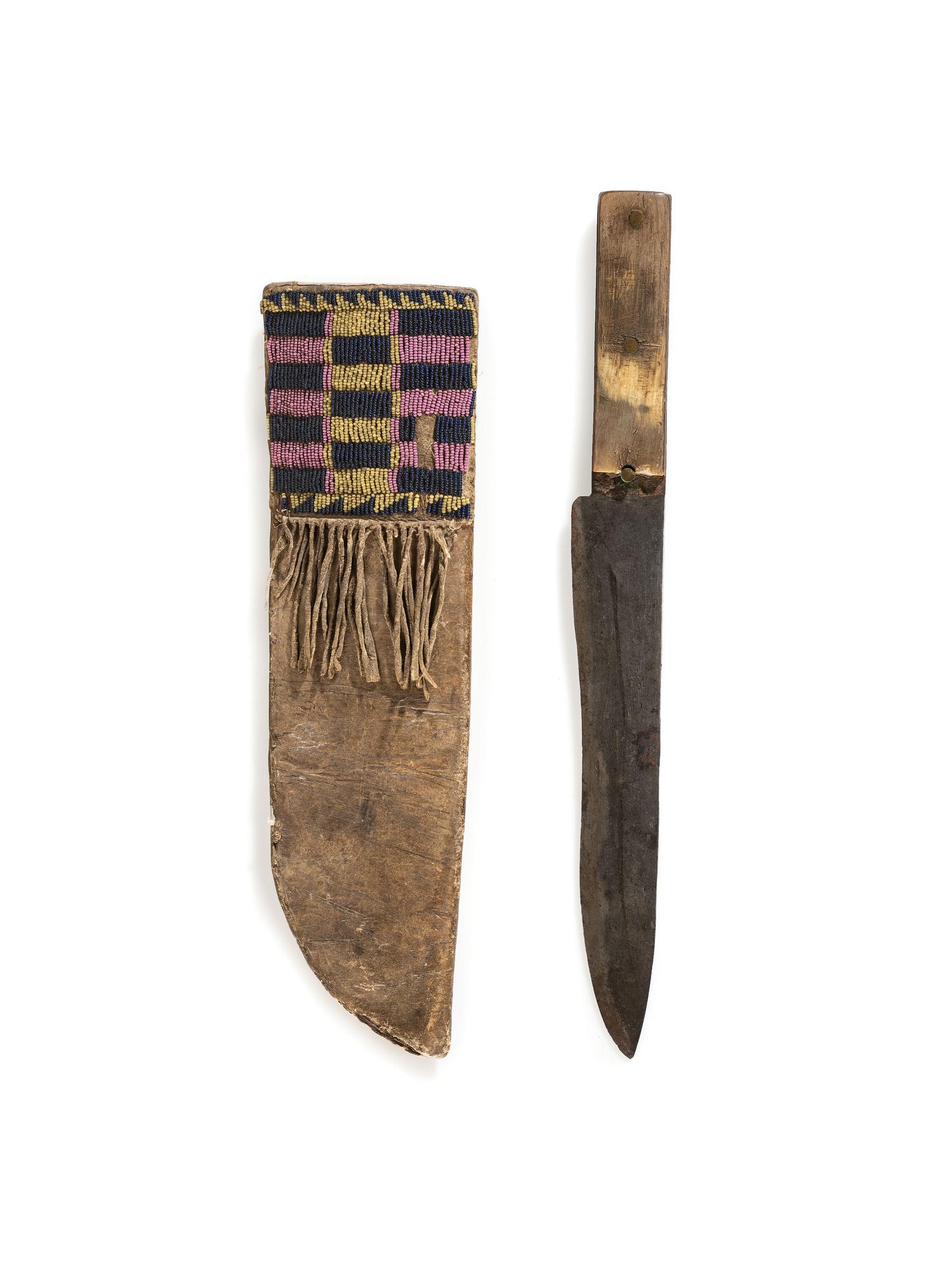 Cheyenne Beaded Knife Sheath, with Knife
