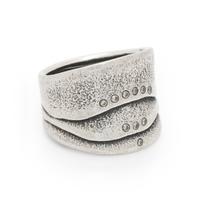 ATELIER ZOBEL, STERLING SILVER AND DIAMOND RING