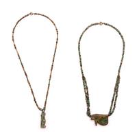 Two Egyptian Bead and Faience Necklaces