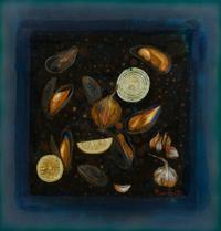 Robert Randall Burkert, (Wisconsin, b. 1930), Mussels Orleans, 1977