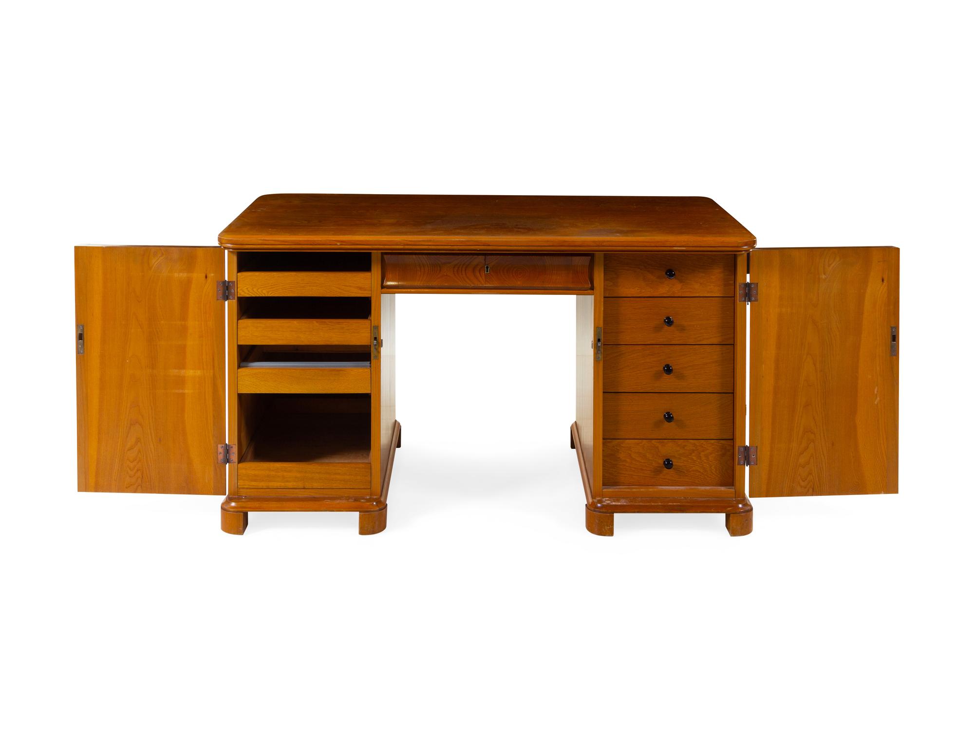 A Continental Pedestal Desk