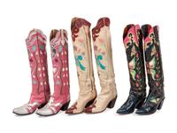 Three Pairs Women's Cowboy Boots