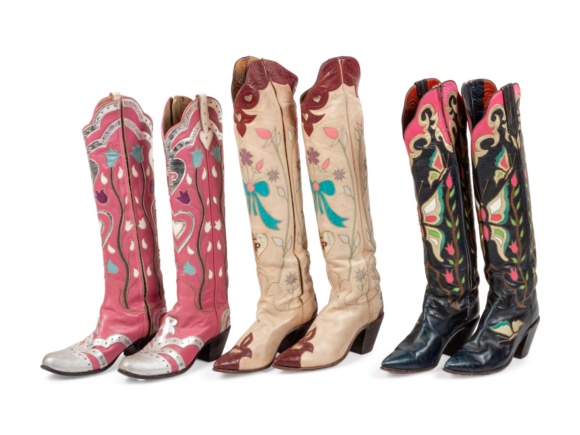 Three Pairs Women's Cowboy Boots