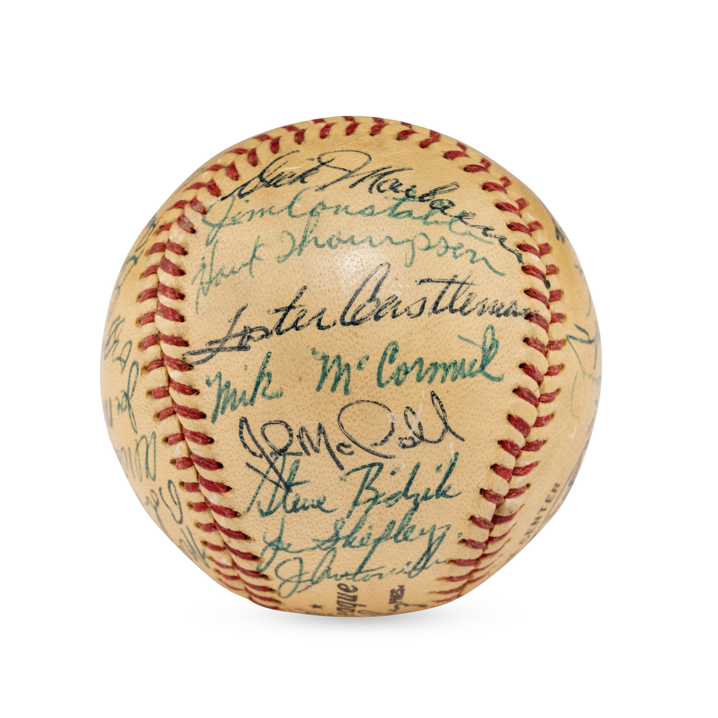 A 1957 New York Giants Team Signed Autograph Baseball Including Willie Mays (JSA Letter of Authenticity),
