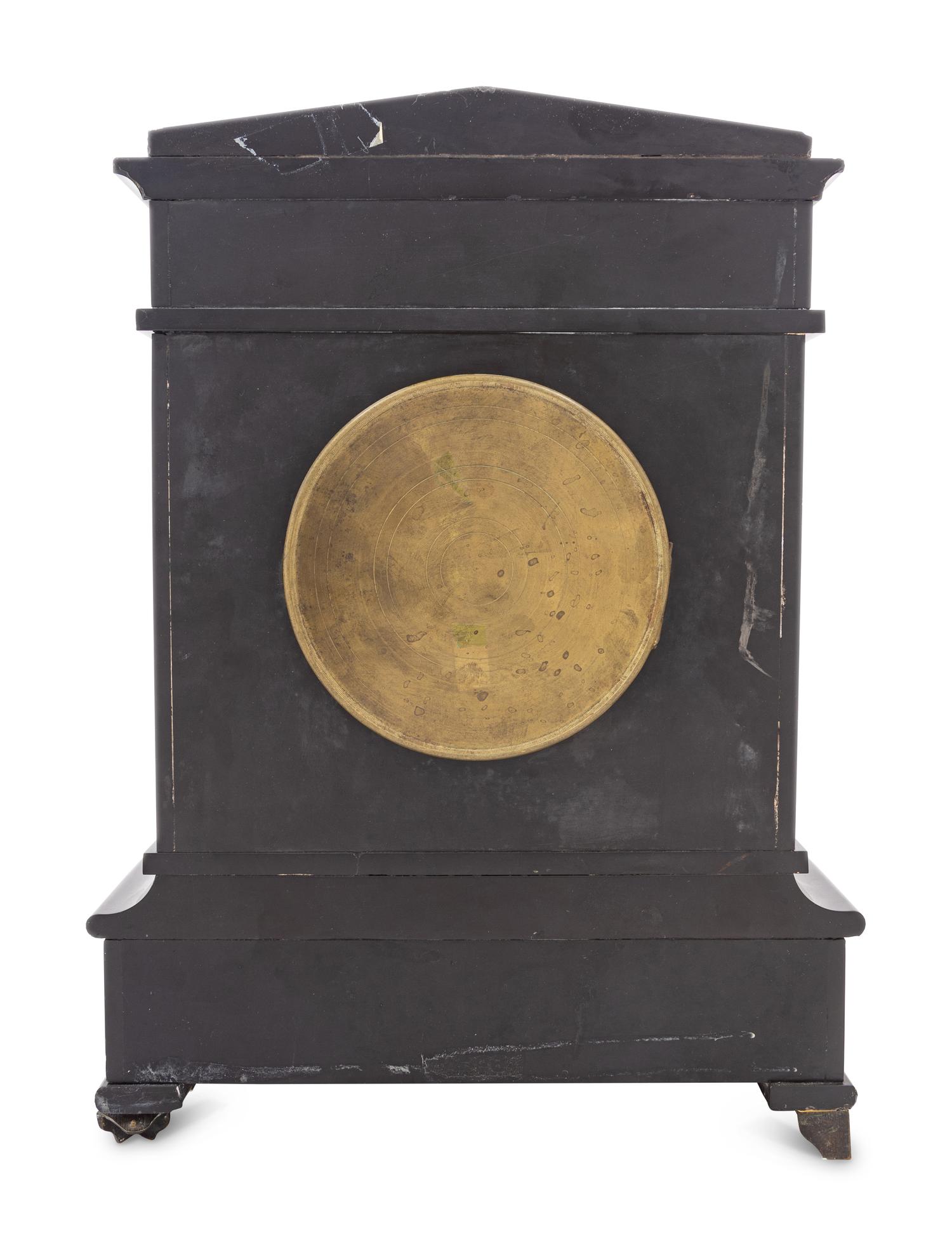 A French Bronze and Slate Mantel Clock