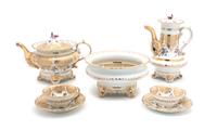 A Partial Jacob Petite Porcelain Tea Set Diameter of first 8 1/2 inches. — 19TH/20TH CENTURY