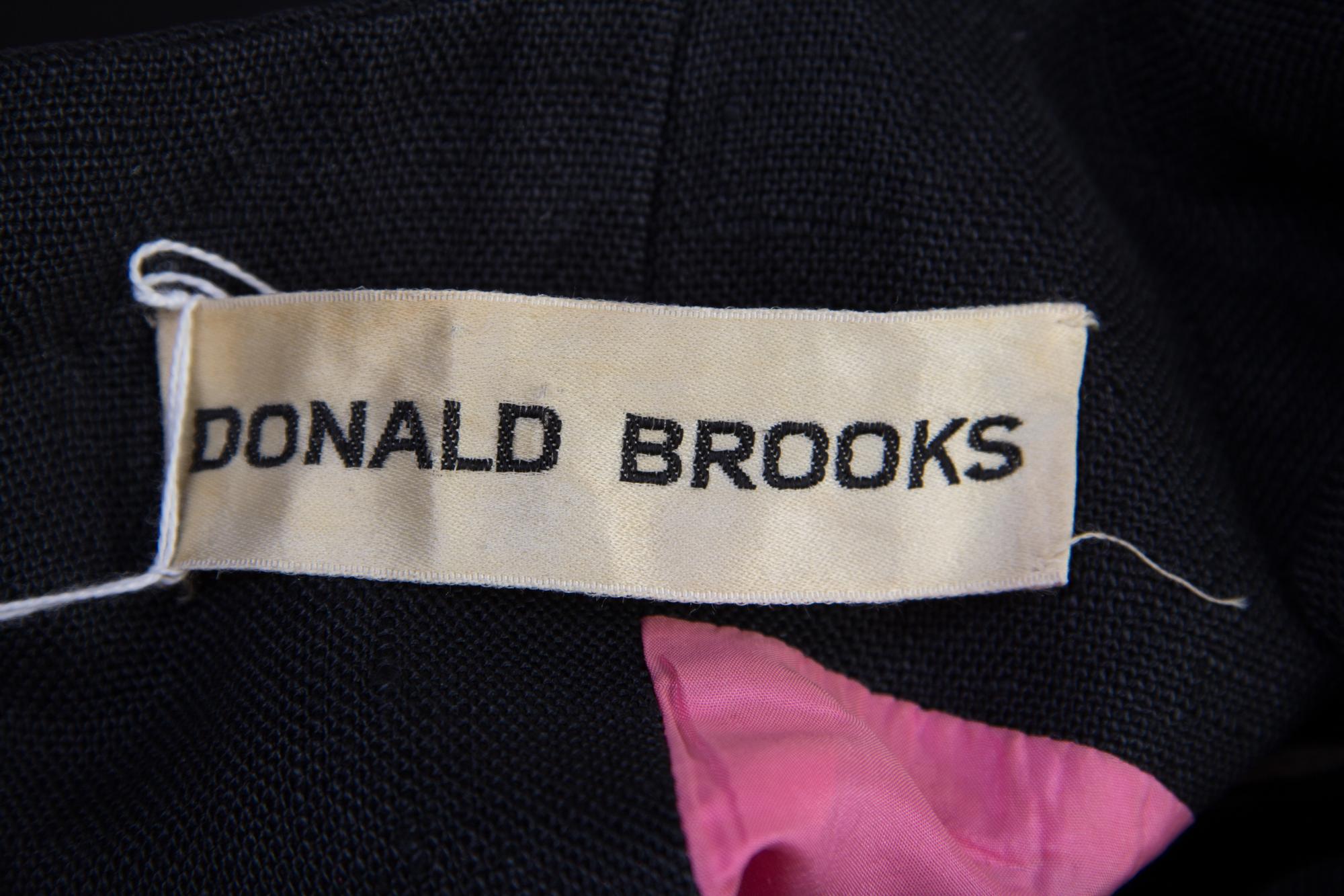 A Donald Brooks Black Linen Dress,