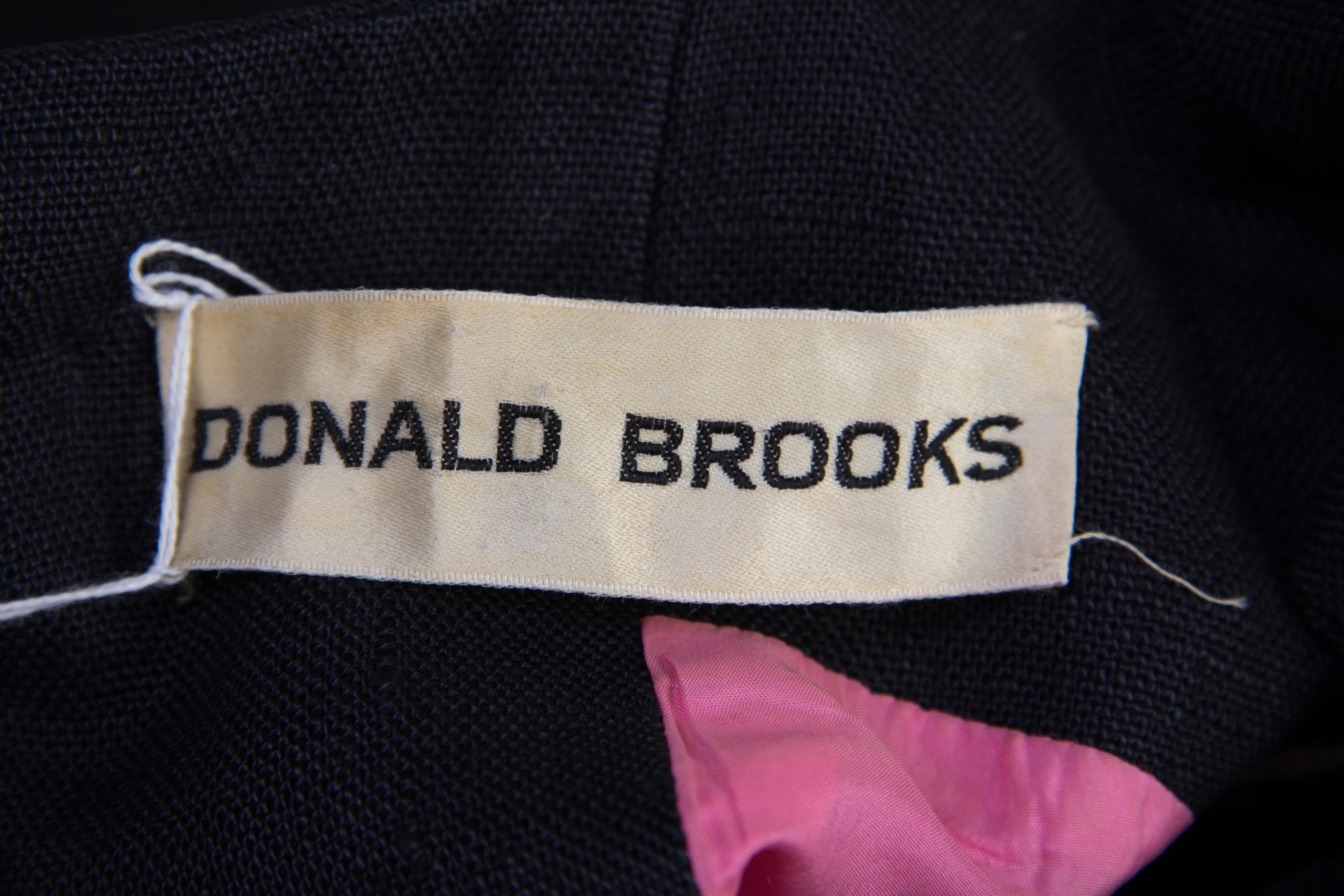 A Donald Brooks Black Linen Dress,
