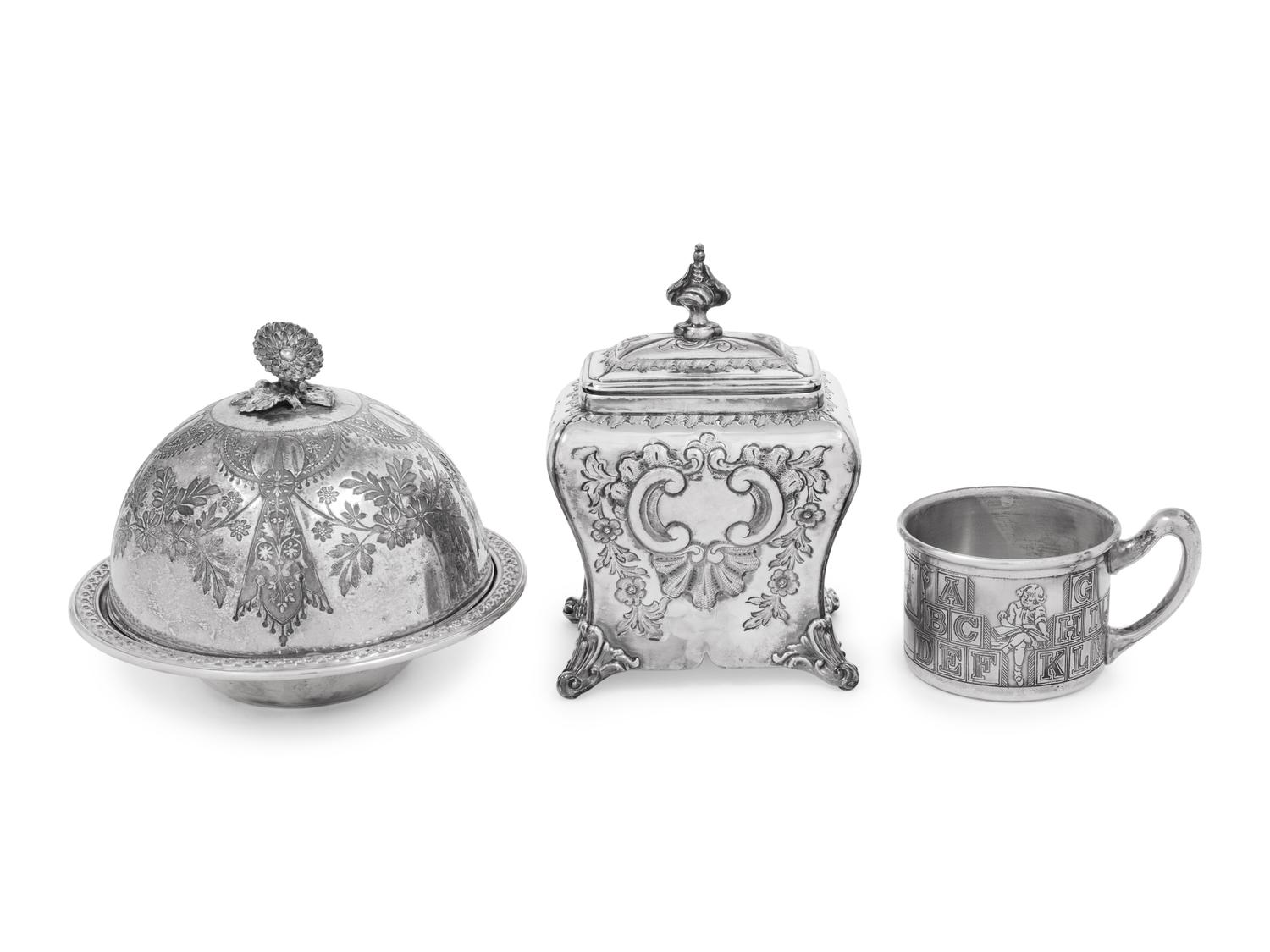 A Group of Silver and Silver-Plate Articles