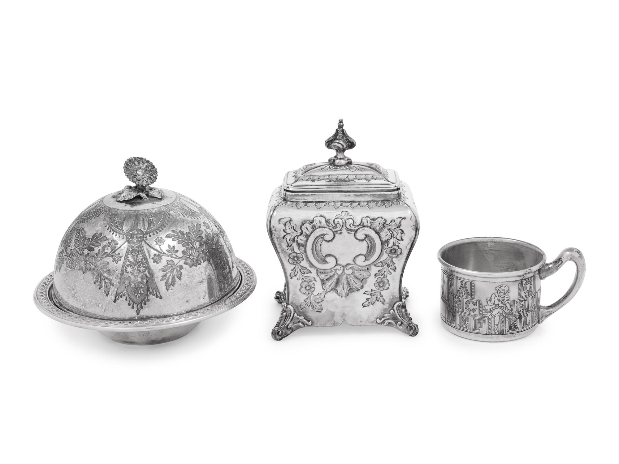 A Group of Silver and Silver-Plate Articles