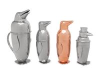 Four Penguin-Form Cocktail Shakers
