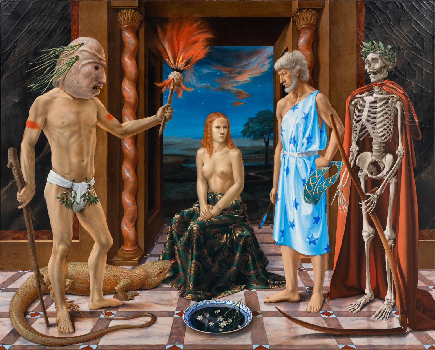 Woman with Chaos, Death and Time, c. 1981-82