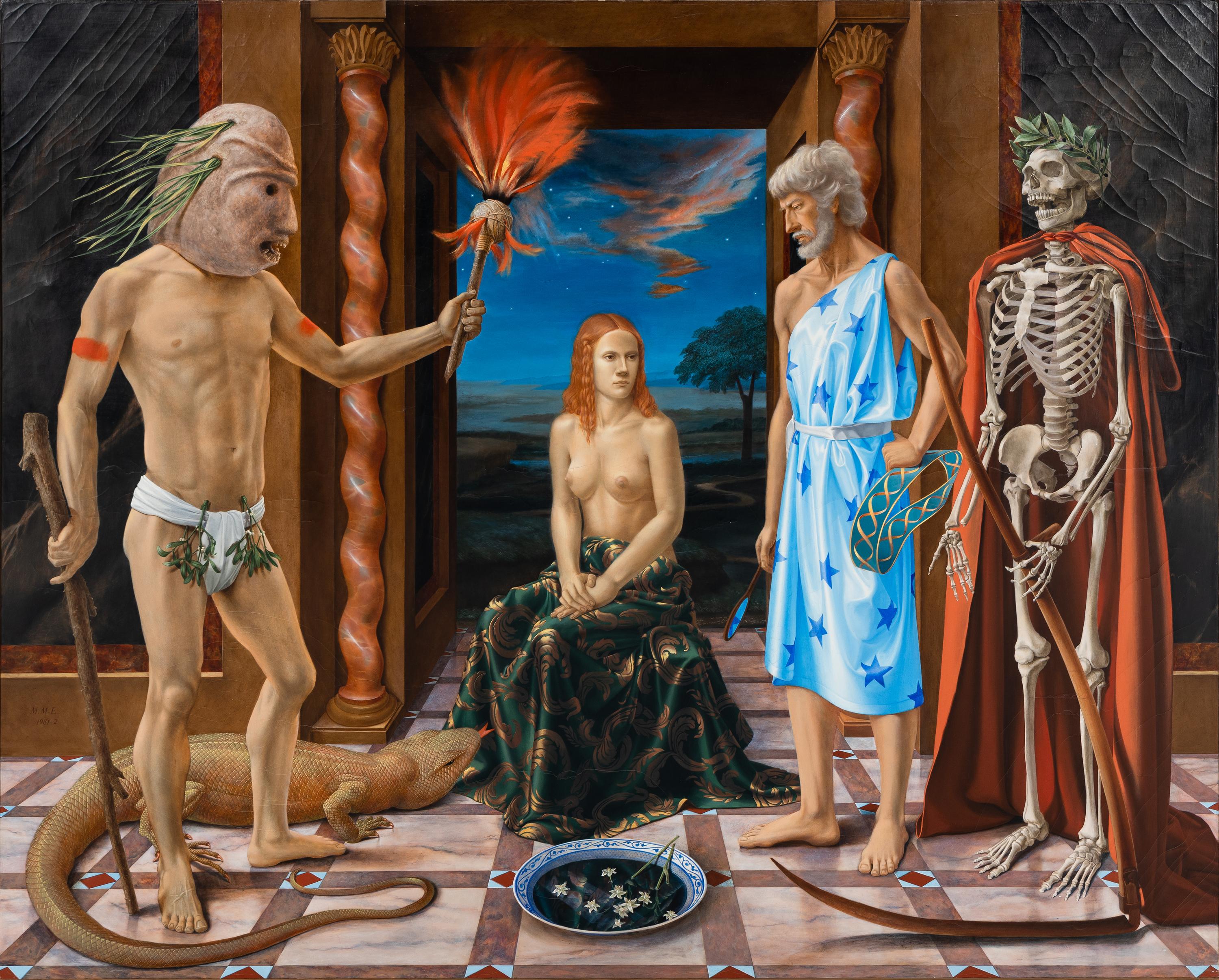 Woman with Chaos, Death and Time, c. 1981-82