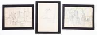 Theodor Haas, (German, 1861–1933), A Group of Three German Expressionist Drawings