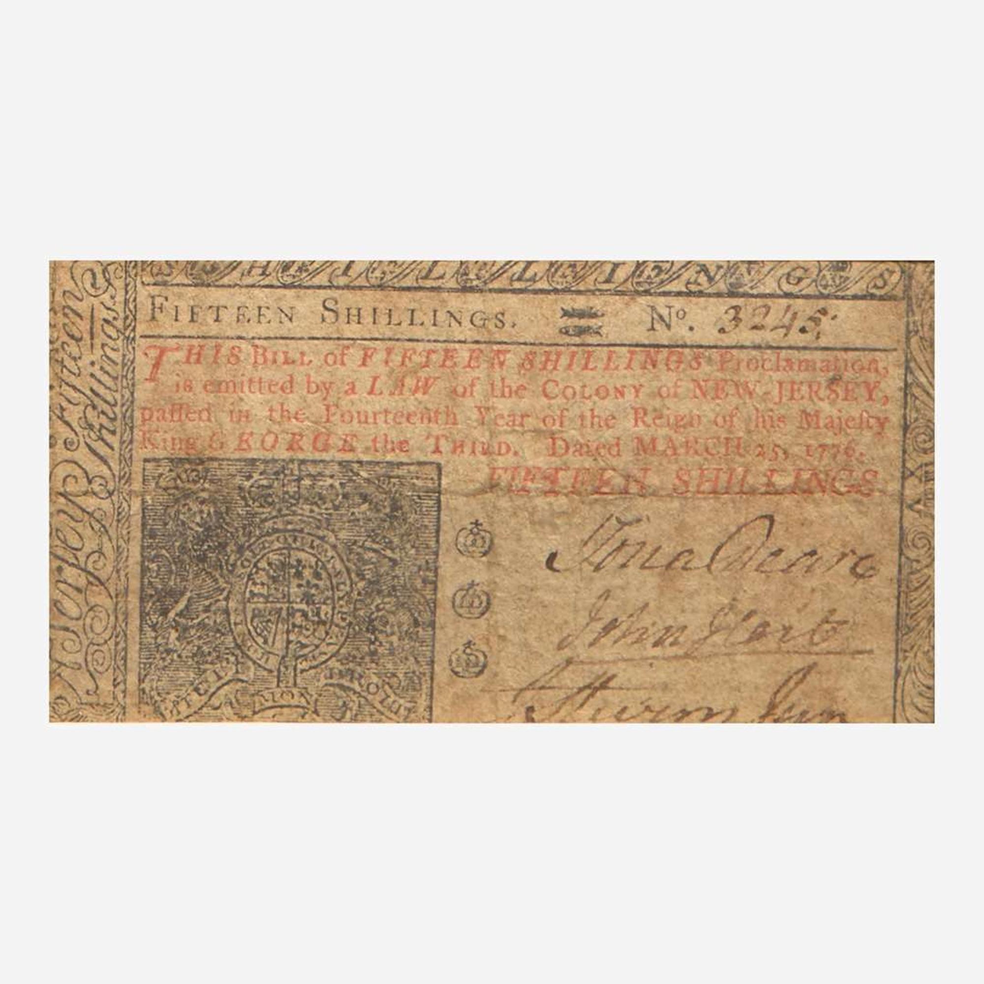 [Americana] [Declaration of Independence] Clark, Abraham, and John Hart Group of 2 Documents, signed