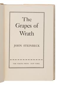 Steinbeck, John (1902-1968). The Grapes of Wrath . New York: The Viking Press, 1939.