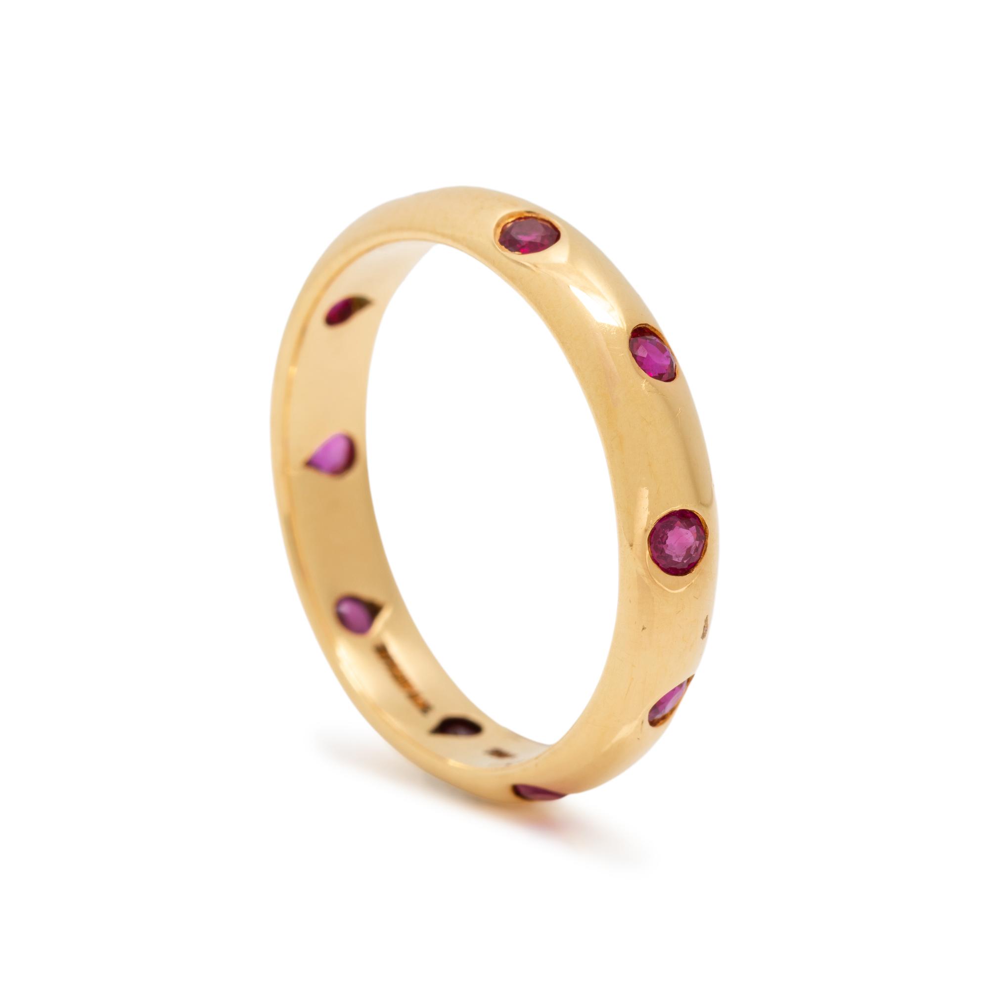 TIFFANY & CO., YELLOW GOLD AND RUBY RING