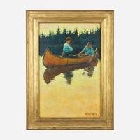 Oliver Kemp (American, 1887-1934) Untitled (Fishing)