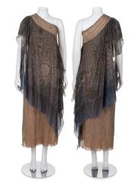 Zandra Rhodes Pleated Dress with Wrap, 1970s-80s