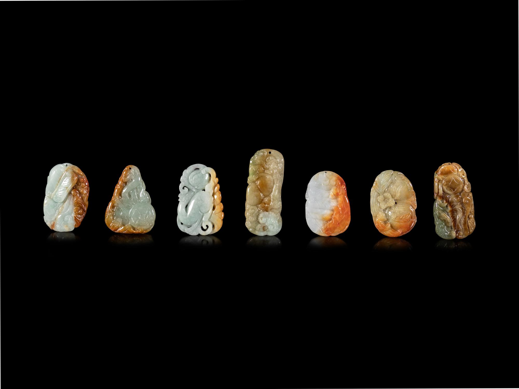 Twenty Chinese Jadeite Pendants