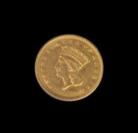 A United States 1856 Indian Princess: Type 3 $1 Gold Coin