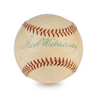 A Vintage Ted Williams Single Signed Autograph Baseball (Beckett Authentication Services Letter)