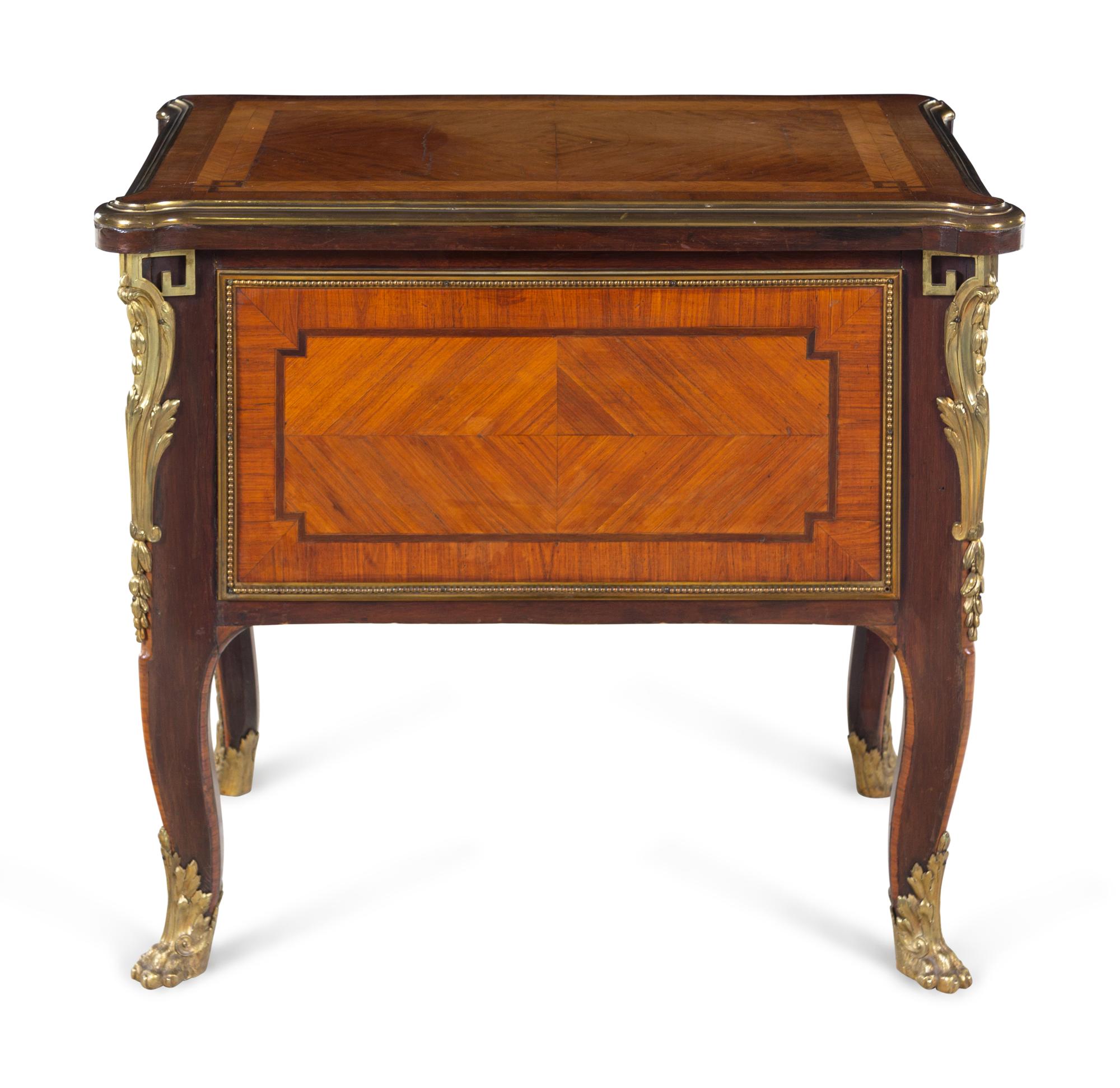 A Louis XV Style Gilt Bronze Mounted Kingwood Cabinet