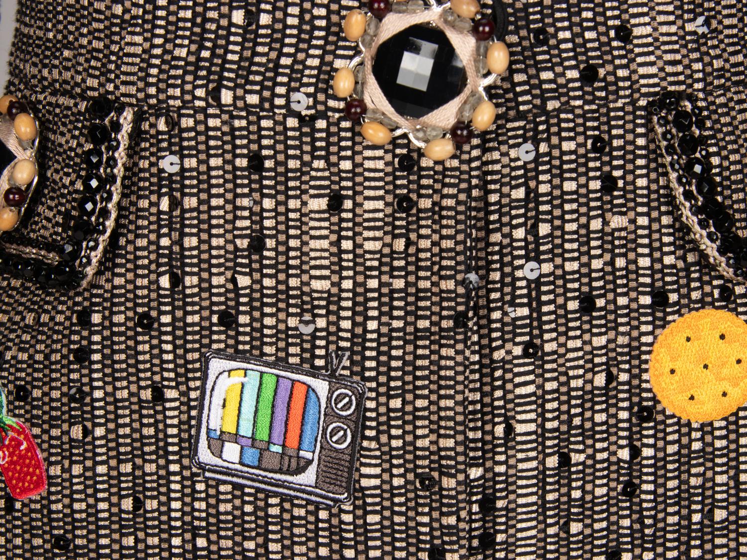 LIBERTINE, EMBROIDERED TWEED COAT