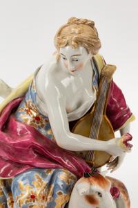 A Pair of Volkstedt Porcelain Figures of Ladies