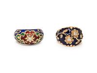 COLLECTION OF DIAMOND AND ENAMEL RINGS