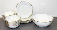 A Group of Limoges Porcelain Serving Articles Diameter of fluted serving bowl 9 1/2 inches. — RAYNAUD & CO.