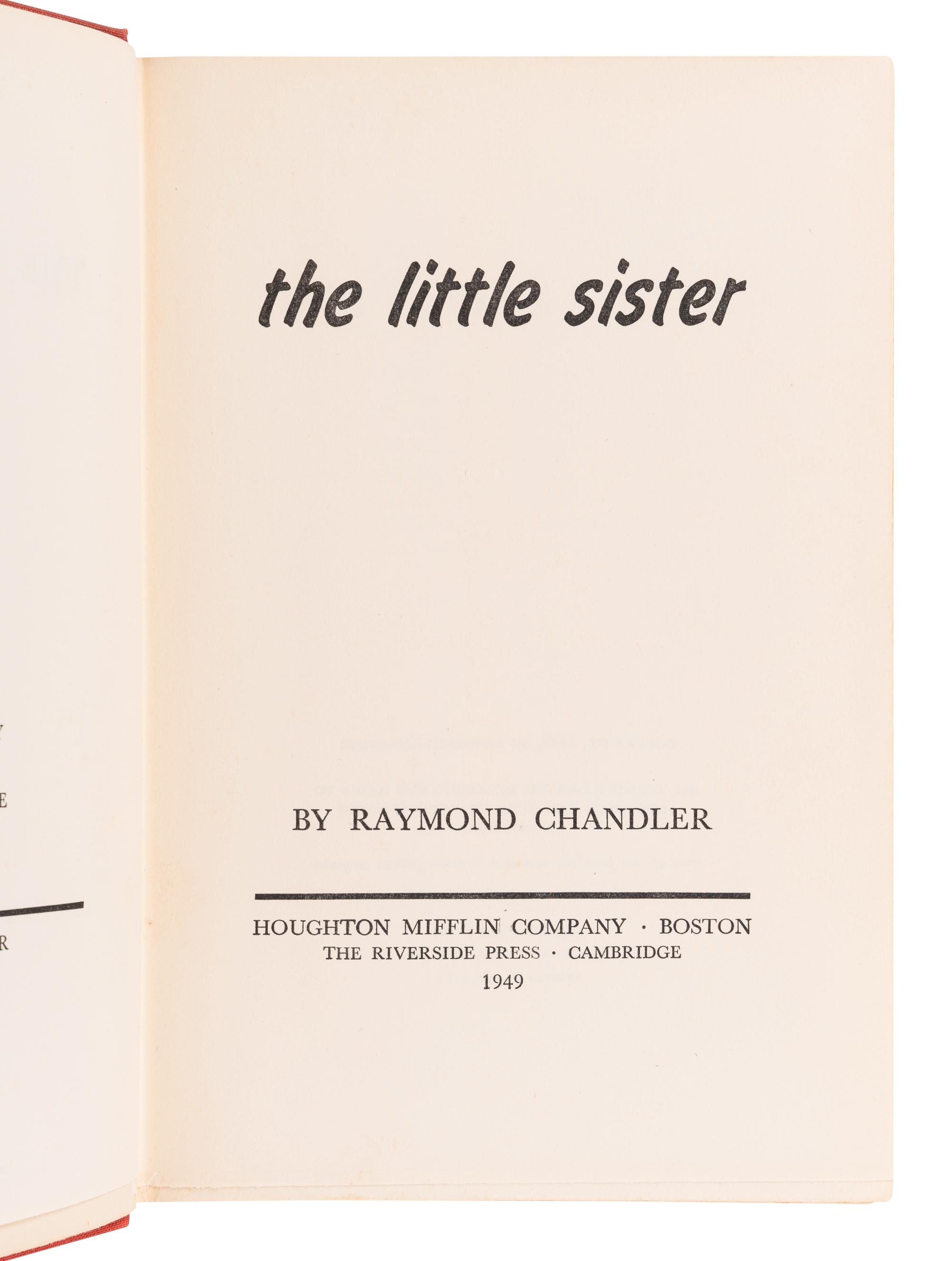 CHANDLER, Raymond (1888-1959). The Lady in the Lake . New York: Alfred A. Knopf, 1943.