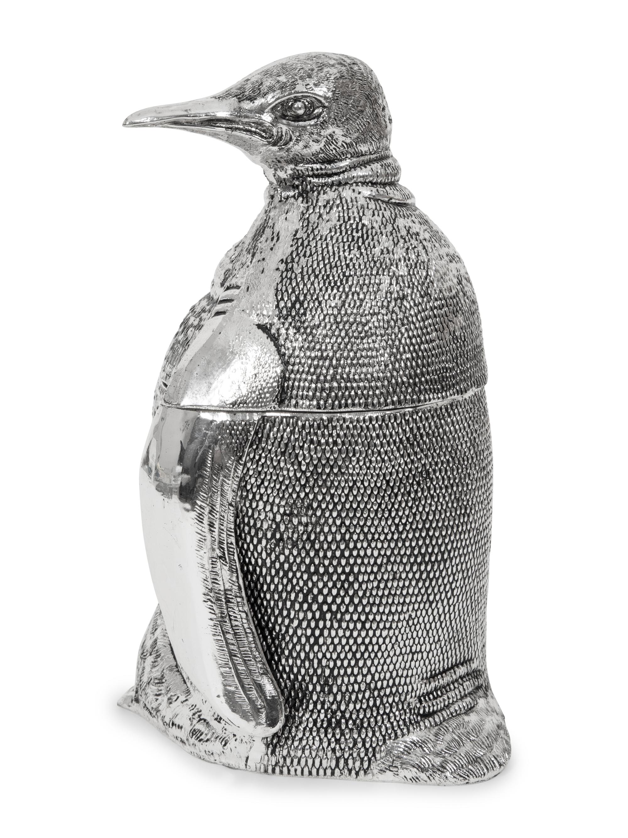 A Mauro Manetti Silver-Plated Penguin Ice Bucket