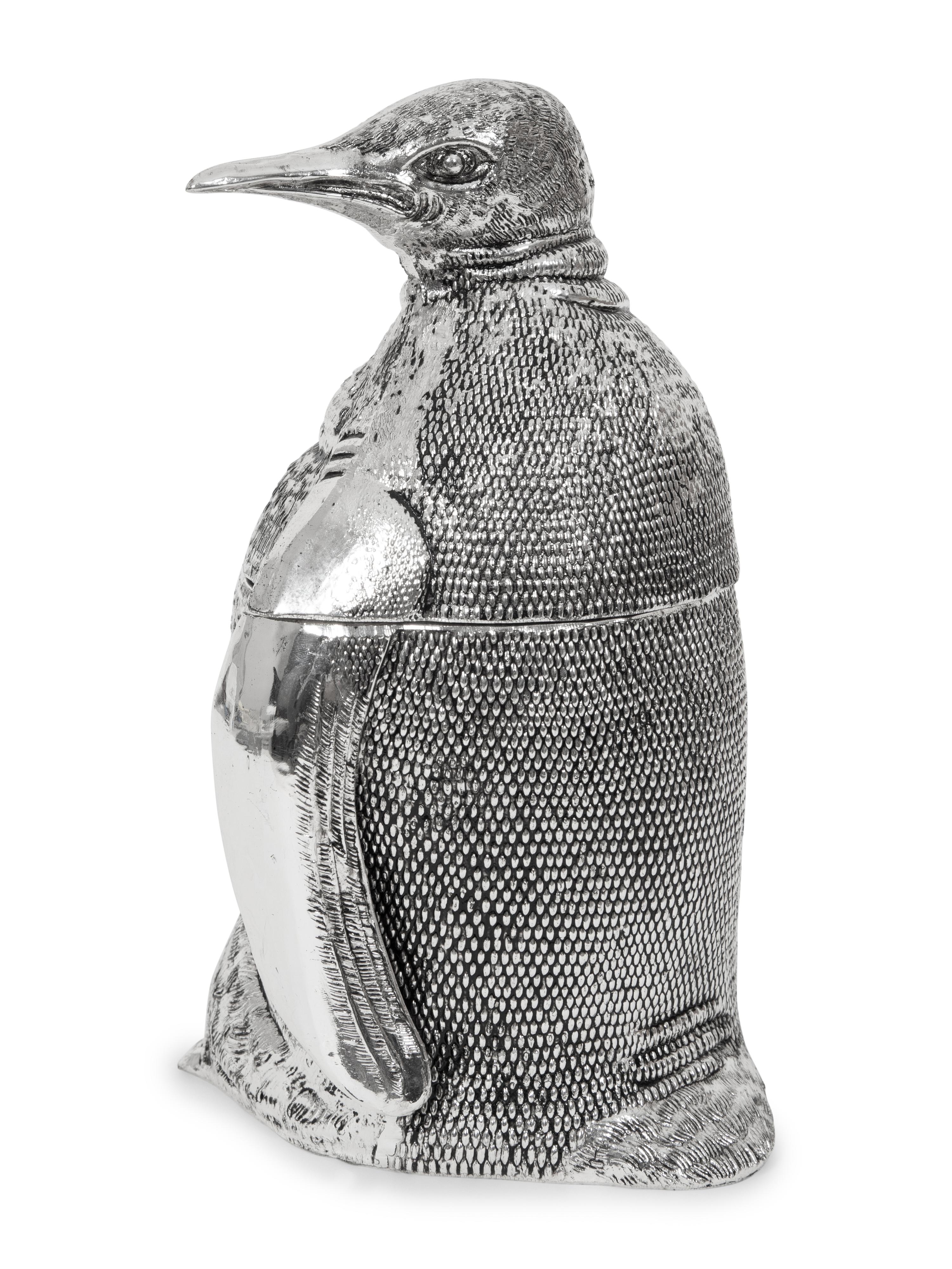 A Mauro Manetti Silver-Plated Penguin Ice Bucket