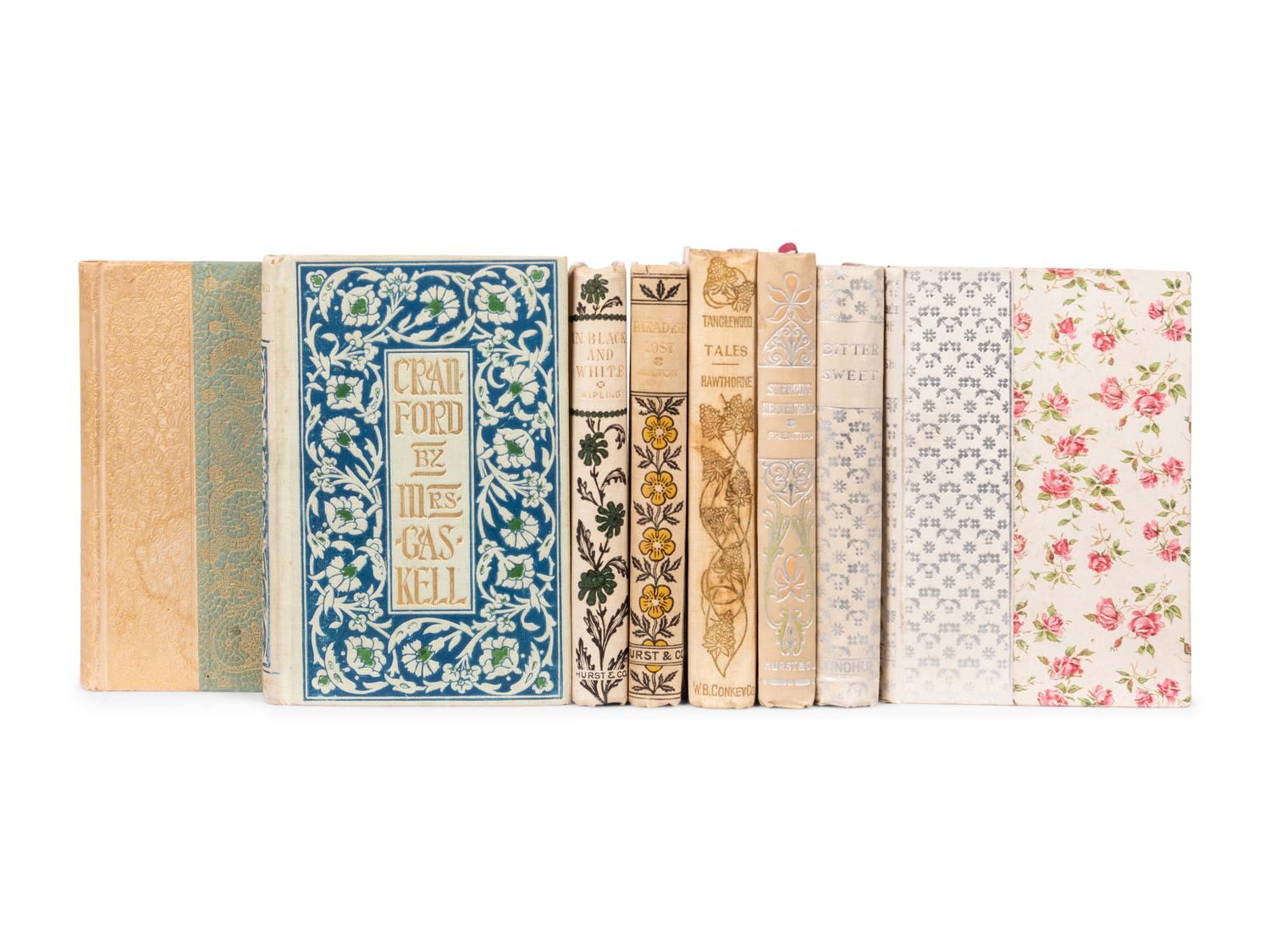 [PUBLISHER'S TRADE BINDINGS - AMERICAN]. A group of 8 decorative bindings, all duodecimos, comprising: