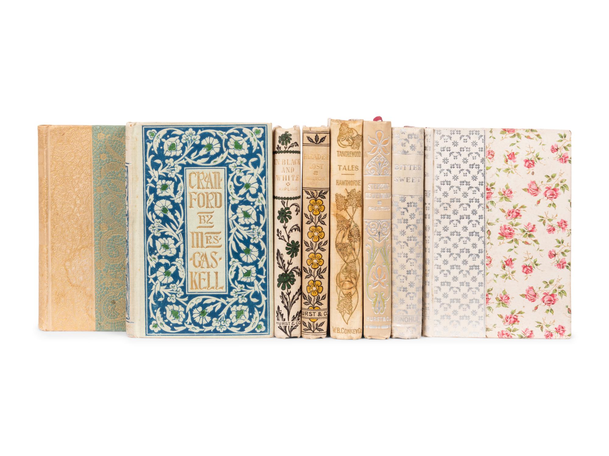 [PUBLISHER'S TRADE BINDINGS - AMERICAN]. A group of 8 decorative bindings, all duodecimos, comprising:
