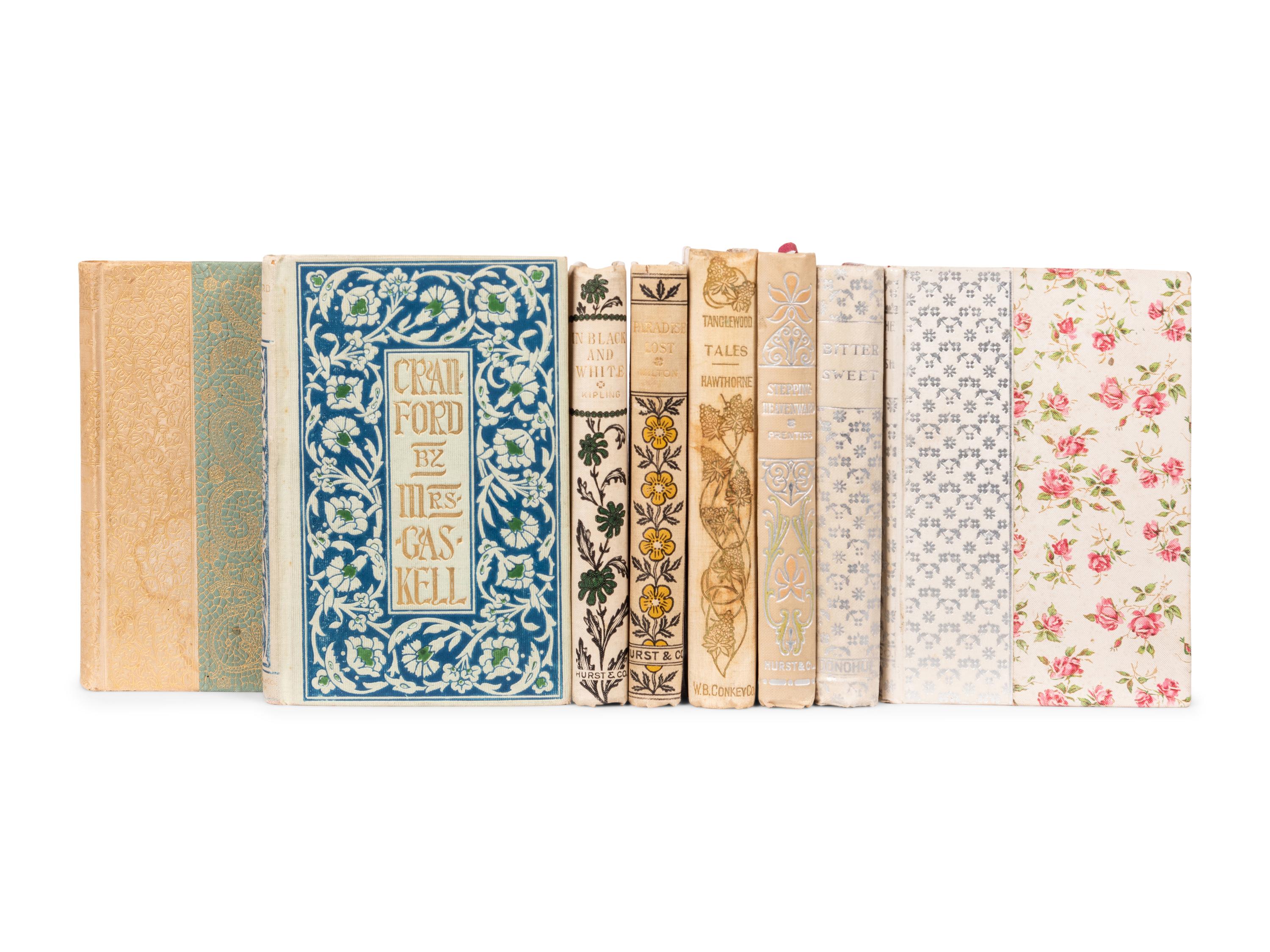 [PUBLISHER'S TRADE BINDINGS - AMERICAN]. A group of 8 decorative bindings, all duodecimos, comprising: