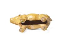 A Chinese Straw Glazed Pottery Figure of a Bull