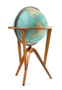Edward Wormley (American, 1907-1995), Dunbar and Rand McNally, c.1957, Terrestrial Globe