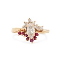 DIAMOND AND RUBY RING