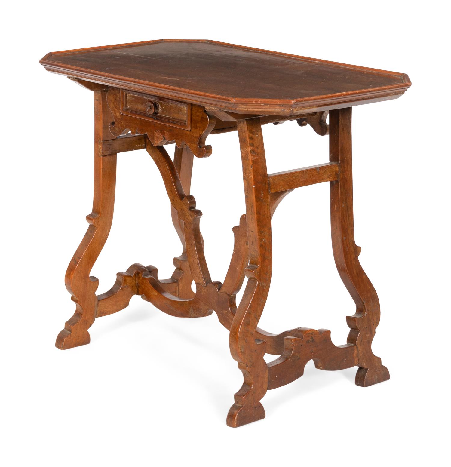 An Italian Baroque Style Walnut Table