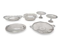 Six American Silver Serving Articles