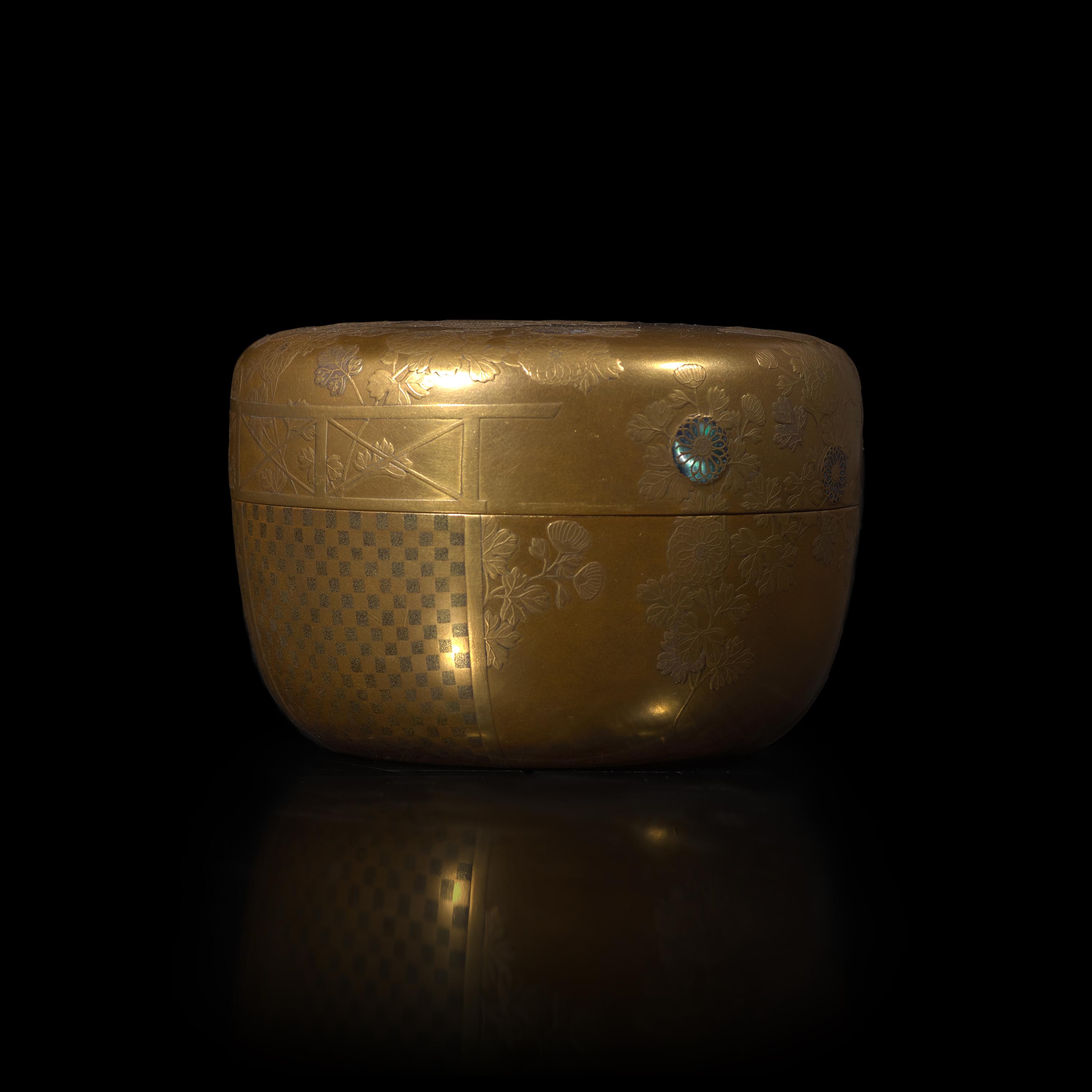 A Japanese Gold Lacquer Natsume , and two Lacquer Inro , 19th Century