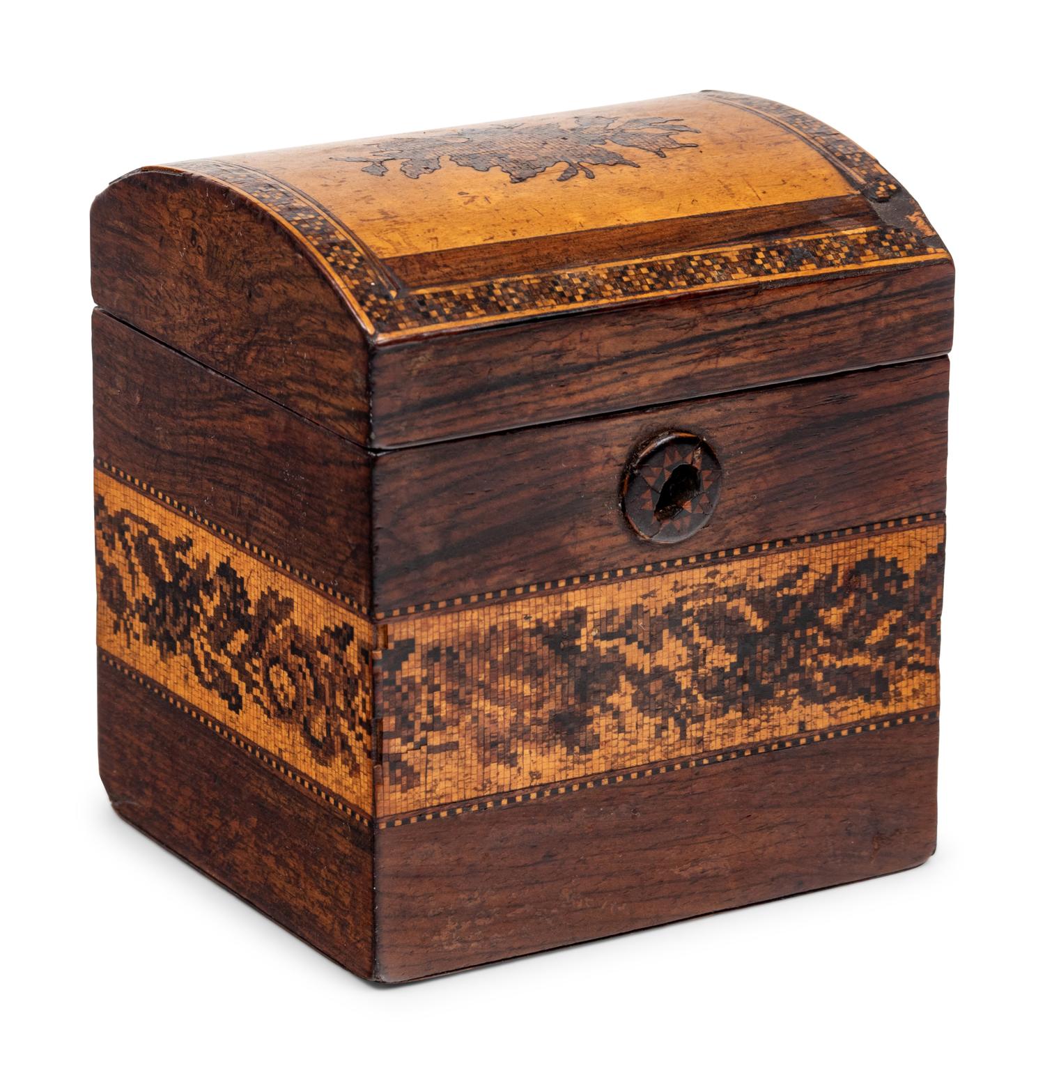 A Regency Inlaid Tea Caddy