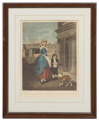 A Set of Thirteen English Mezzotint Engravings Height of tallest overall 23 inches.